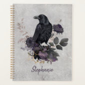 Gothic Raven & Midnight Blooms Planner (Voorkant)