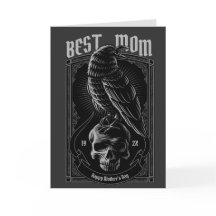Gothic Raven Moeder Gevouwen Wenskaart