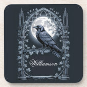 Gothic Raven Moonlit Bier Onderzetter (Voorkant)
