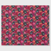 Gothic Raven Nevermore met Rozen en Hawk Moths Cadeaupapier (Vlak)