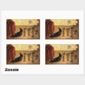 Gothic Raven on middeleeuwse boeken ex libris Sjab Rechthoekige Sticker (Vel)