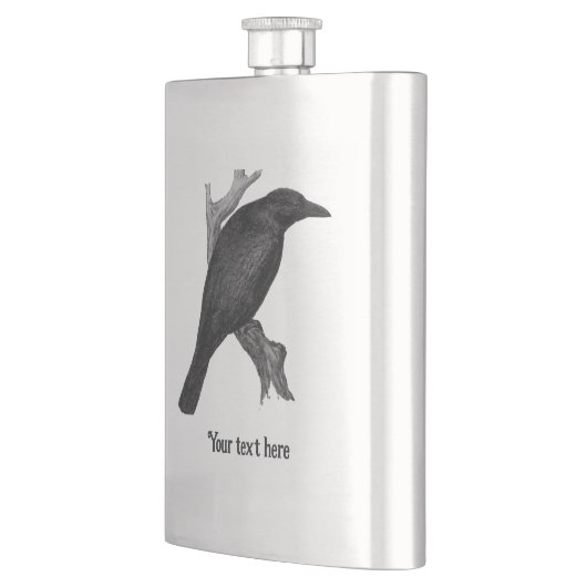 Gothic Raven Personalized Flacon (Links)