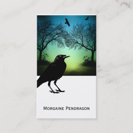 Gothic Raven Profile Card Visitekaartje (Voorkant)