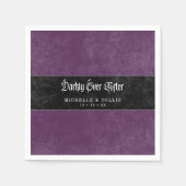 Gothic Raven Purple Darkly Ever After Wedding Servet (Voorkant)
