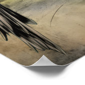 Gothic Raven Rood & Roos Poster (Hoek)