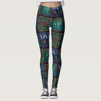 Gothic Raven Roos and Tree Leggings - Koel