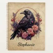Gothic Raven & Roses – Personalized Chic Planner (Voorkant)