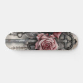 Gothic Raven & Roses Skateboard (Horizontaal)