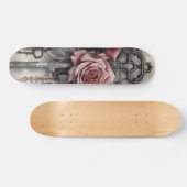 Gothic Raven & Roses Skateboard (Horizontaal)