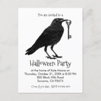 Gothic Raven Skelet Key Halloween Party