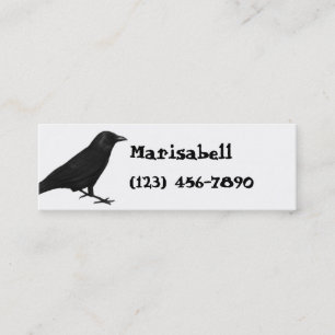 Gothic Raven Skinny-profielkaart Mini Visitekaartje