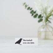 Gothic Raven Skinny-profielkaart Mini Visitekaartje (Staand voorkant)