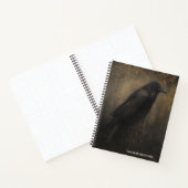 Gothic Raven Spiral Notebook Notitieboek (Binnen)