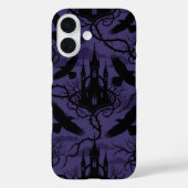 Gothic Raven & Thorn Castle Pattern Phone Case (Achterkant)