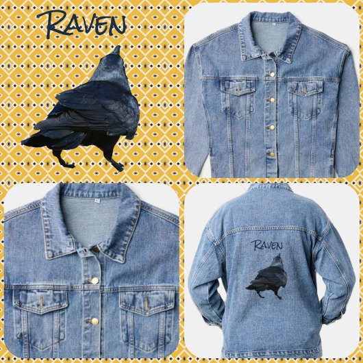Gothic Raven Urban Crow Denim Jacket