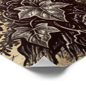 Gothic Raven Vintage Script Dark Academia Poster (Hoek)