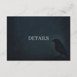 Gothic Raven Wedding Detail Enclosure Kaart