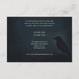 Gothic Raven Wedding Detail Enclosure Kaart