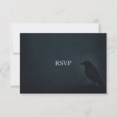 Gothic Raven Wedding RSVP Kaartje (Voorkant)
