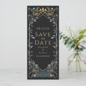 Gothic Raven Wedding Save the Date Kaart (Staand voorkant)