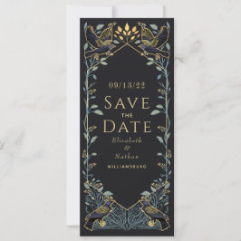 Gothic Raven Wedding Save the Date Kaart