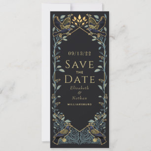 Gothic Raven Wedding Save the Date Kaart