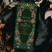 Gothic Raven Wedding Save the Date Kaart