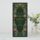 Gothic Raven Wedding Save the Date Kaart (Staand voorkant)