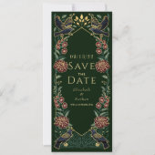 Gothic Raven Wedding Save the Date Kaart (Voorkant)