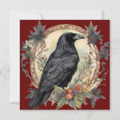 Gothic Raven Wicca bruiloft Kaart (Achterkant)