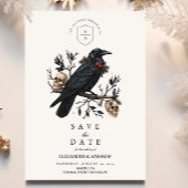 Gothic Raven Winter Wedding Save The Date