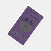 Gothic Ravens and Black Heart Custom Wedding Servet (Hoek)