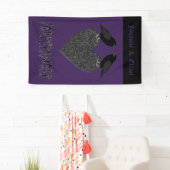 Gothic Ravens and Black Heart Custom Wedding Spandoek (Insitu)