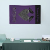 Gothic Ravens and Black Heart Custom Wedding Spandoek (Beurs)