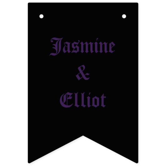 Gothic Ravens and Black Heart Custom Wedding Vlaggetjes (Tweede vlag)