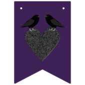 Gothic Ravens and Black Heart Custom Wedding Vlaggetjes (Eerste vlag)