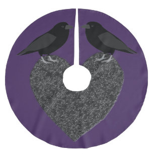 Gothic Ravens and Black Heart Kerstboom Rok