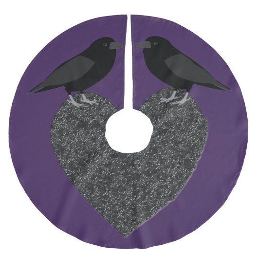 Gothic Ravens and Black Heart Kerstboom Rok (Voorkant)