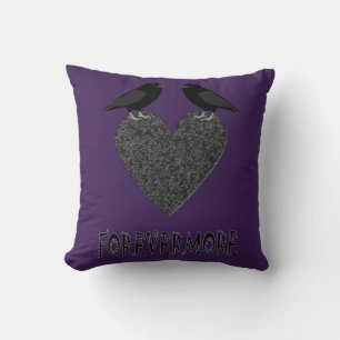 Gothic Ravens and Black Heart Kussen
