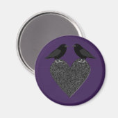 Gothic Ravens and Black Heart Magneet (Voorkant / Achterkant)