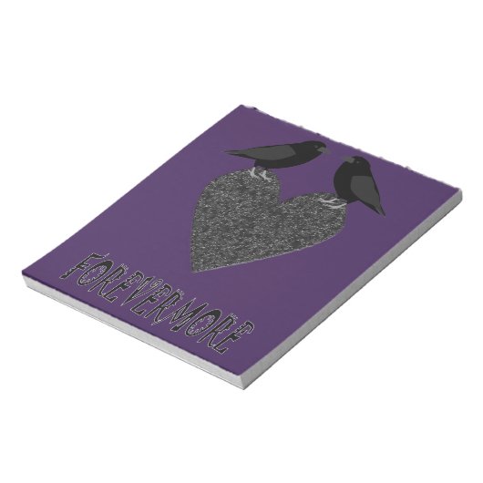 Gothic Ravens and Black Heart Notitieblok (Linkerzijde)