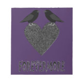 Gothic Ravens and Black Heart Notitieblok (Voorkant)