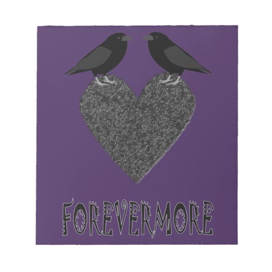 Gothic Ravens and Black Heart Notitieblok (Voorkant)