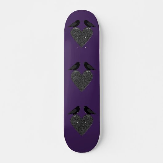 Gothic Ravens and Black Heart Persoonlijk Skateboard (Voorkant)