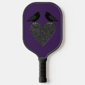 Gothic Ravens and Black Heart Pickleball Paddle (Voorkant)