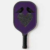 Gothic Ravens and Black Heart Pickleball Paddle (Achterkant)