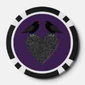 Gothic Ravens and Black Heart Poker Chips (Achterkant)
