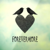 Gothic Ravens and Black Heart Raamsticker (Vel 3)