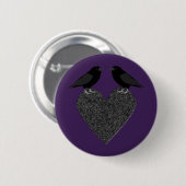 Gothic Ravens and Black Heart Ronde Button 5,7 Cm (Voorkant /achterkant)