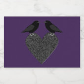 Gothic Ravens and Black Heart Sparkling Wijnetiket (Enkel label)